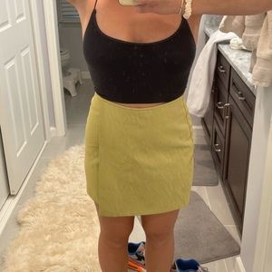 Lulus green leather skirt